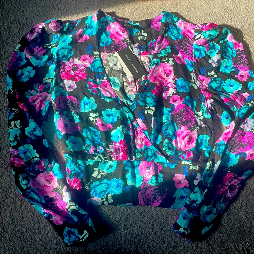 Floral Wrap top AFRM x Nordstrom